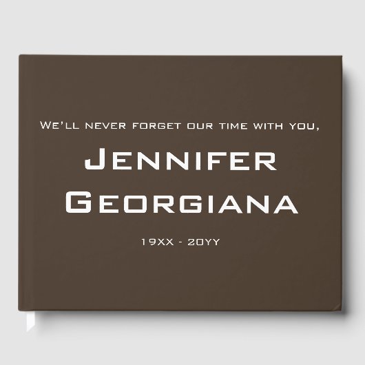 Mournful, Gepersonaliseerd Memorial Guestbook Gastenboek (Voorkant)