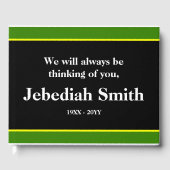 Mournful & Respectable Sympathations Guestbook Gastenboek (Voorkant)