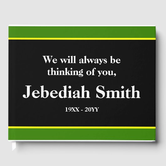 Mournful & Respectable Sympathations Guestbook Gastenboek (Voorkant)