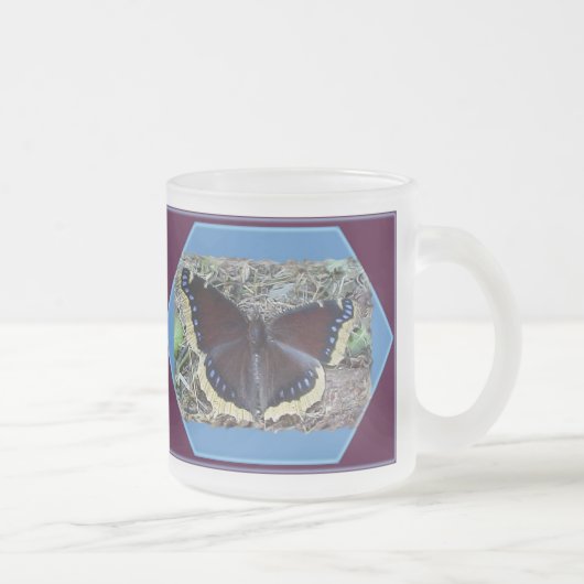 Mourning Cloak Butterfly Matglas Koffiemok (Rechts)