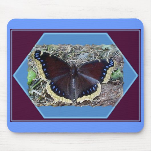 Mourning Cloak Butterfly Mousepad Muismat (Voorkant)