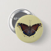 Mourning Cloak Butterfly - Nymphalis antiopa Ronde Button 5,7 Cm (Voorkant /achterkant)
