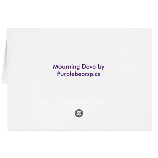 Mourning Dove (Achterkant Horizontaal)