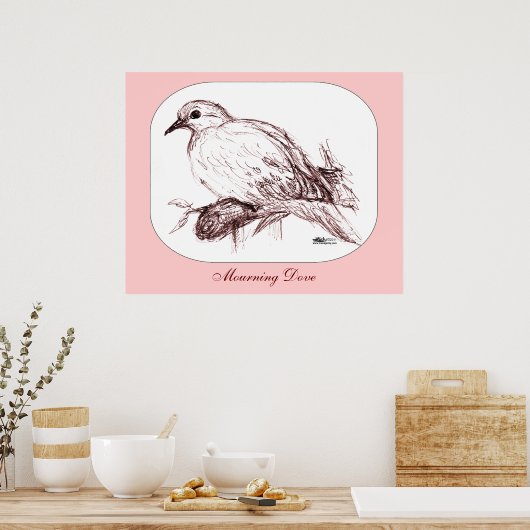 Mourning Dove Baby Poster (Keuken)