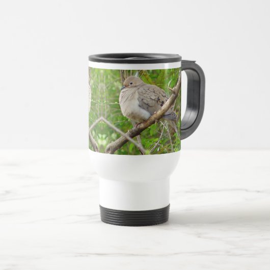 Mourning Dove Bird Travel Mug Reisbeker (Voorkant rechts)
