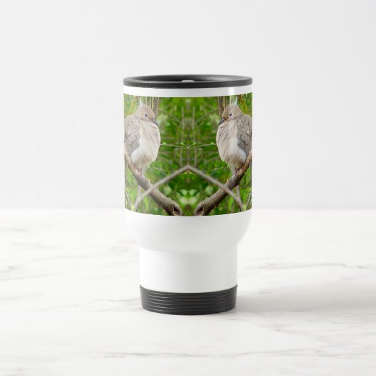 Mourning Dove Bird Travel Mug Reisbeker (Center)