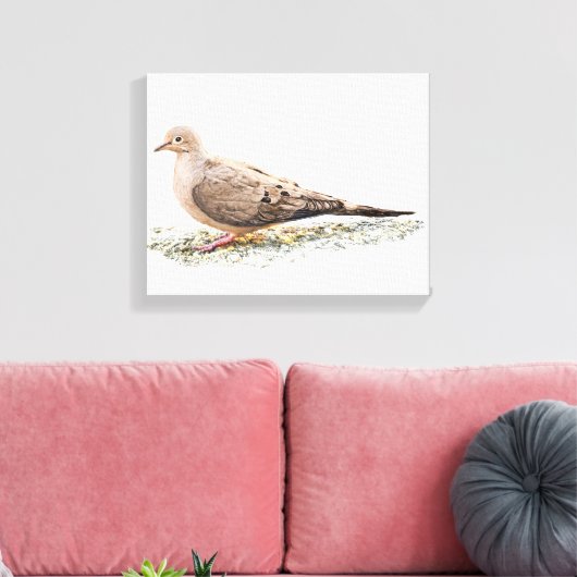 Mourning Dove Canvas Afdruk (Insitu (Woonkamer))