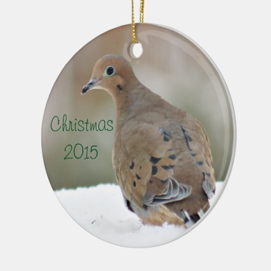 Mourning dove foto keramisch ornament (Links)
