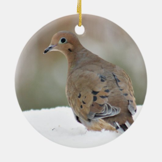 Mourning dove foto keramisch ornament (Achterkant)