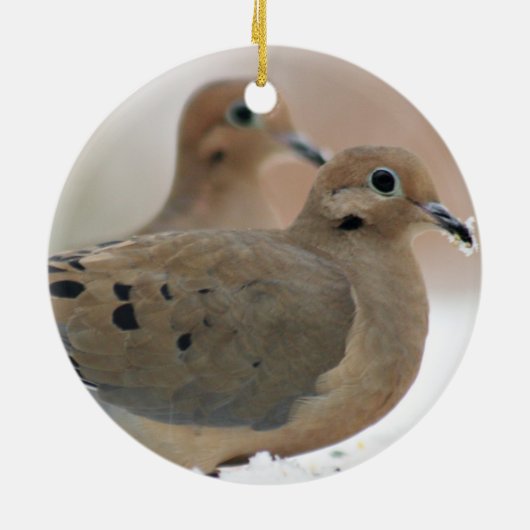 Mourning dove foto keramisch ornament (Achterkant)