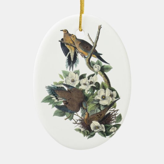 Mourning Dove, John Audubon Keramisch Ornament (Voorkant)