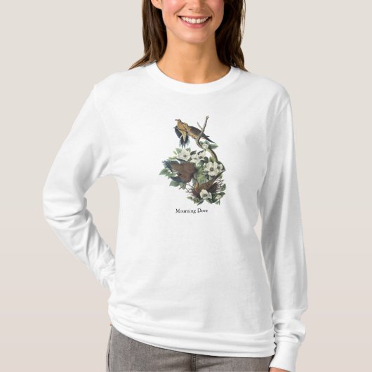 Mourning Dove, John Audubon T-shirt (Voorkant)
