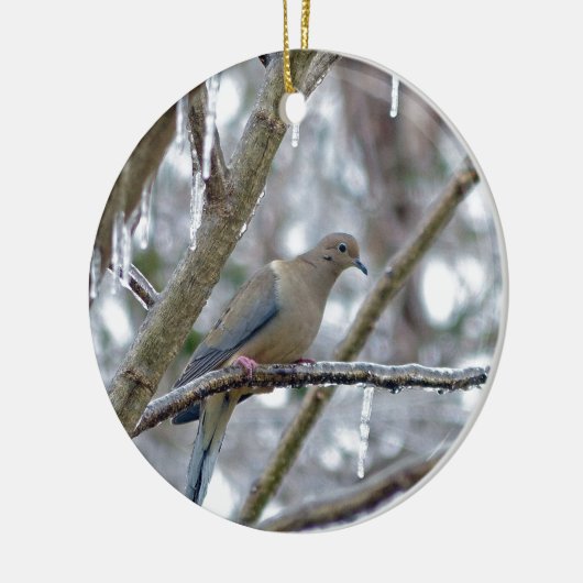 Mourning Dove Keramisch Ornament (Links)