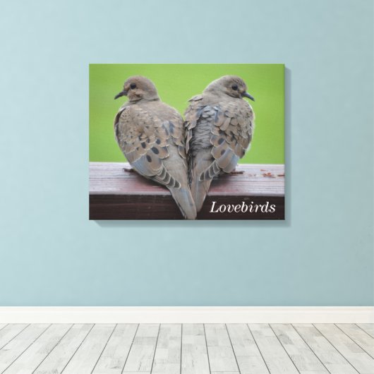 Mourning Doves Canvas Afdruk (Insitu (Houten vloer))