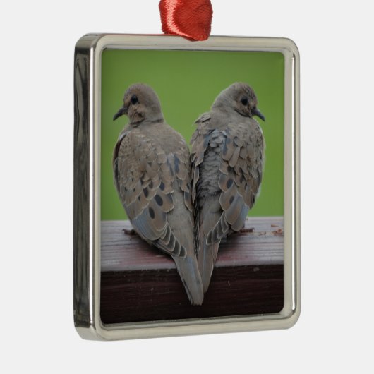 Mourning Doves Metalen Ornament (Rechts)