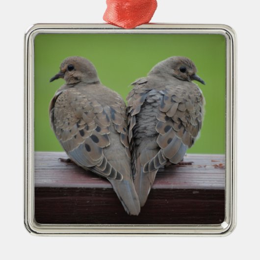 Mourning Doves Metalen Ornament (Voorkant)