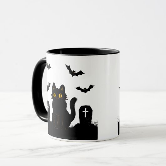 mourning kitty mug mok (Voorkant links)