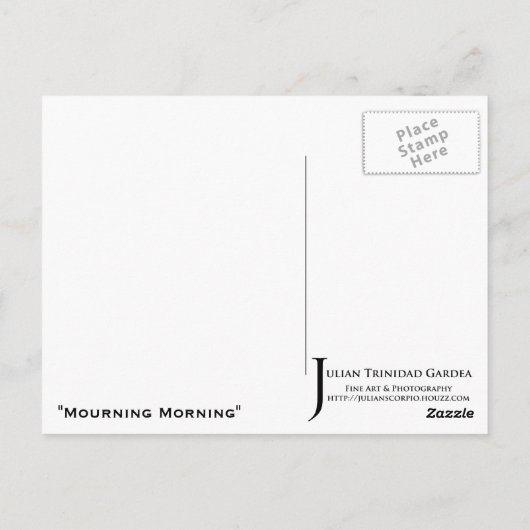 "Mourning Morning" - Briefkaart (Achterkant)