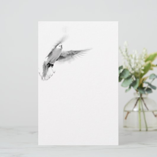 mourning paper dove briefpapier (Staand voorkant)