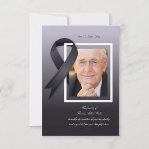 Mourning Ribbon Fotosympathie Hartelijk dank Aankondiging