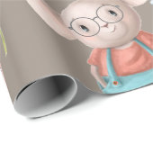 Mouse Animal Cartoon Glasses Birthday Cadeaupapier (Rol Hoek)