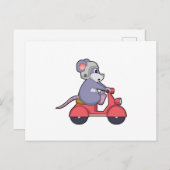 Mouse as Biker with Scooter.PNG Briefkaart (Voorkant / Achterkant)