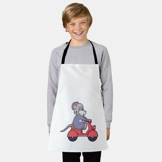 Mouse as Biker with Scooter.PNG Schort (Gedragen)