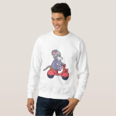 Mouse as Biker with Scooter.PNG Trui (Voorkant volledig)