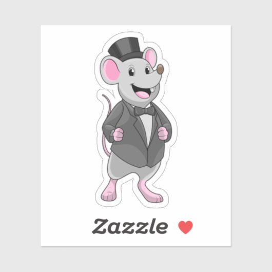Mouse as Groom with Ribbon Sticker (Vel)