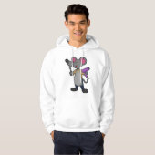 Mouse as Hairdresser with Scissors & Hair dryer Hoodie (Voorkant volledig)