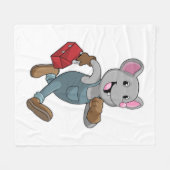 Mouse as Handyman with Toolbox Fleece Deken (Voorkant (Horizontaal))