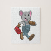 Mouse as Handyman with Toolbox Legpuzzel (Verticaal)