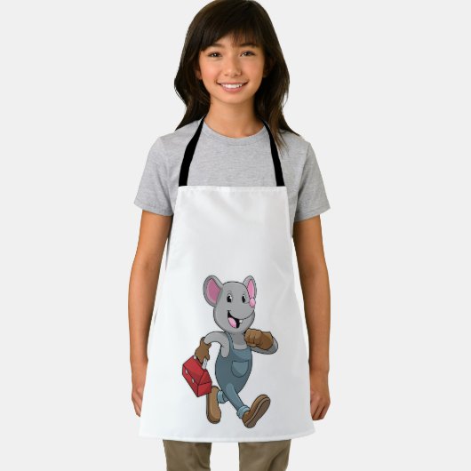 Mouse as Handyman with Toolbox Schort (Insitu)