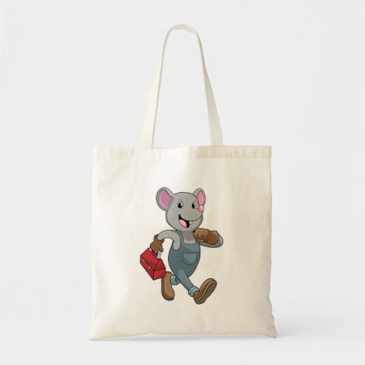 Mouse as Handyman with Toolbox Tote Bag (Voorkant)