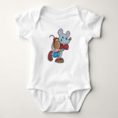 Mouse at Football with Equipment Romper (Voorkant)