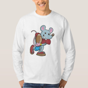 Mouse at Football with Equipment T-shirt