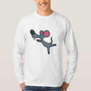 Mouse at Yoga Stretching oefende T-shirt