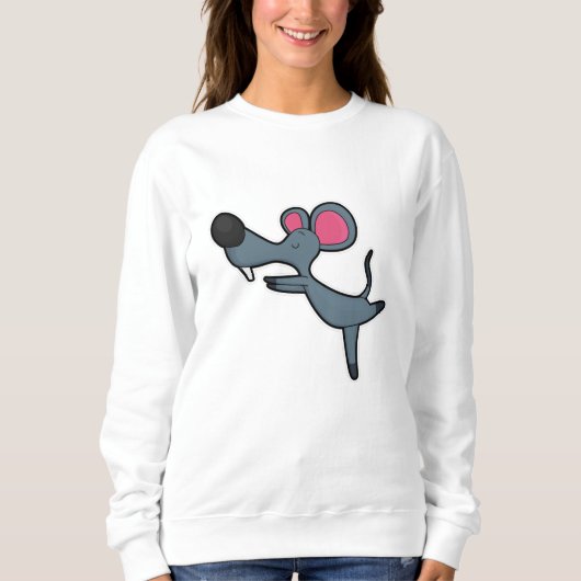 Mouse at Yoga Stretching oefende Trui (Voorkant)