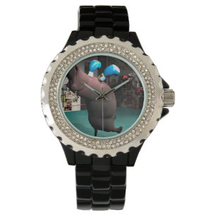 Mouse Beats Hippo KO Horloge