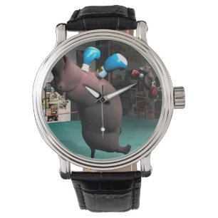 Mouse Beats Hippo KO Horloge