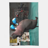 Mouse Beats Hippo KO Theedoek (Verticaal)