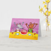 Mouse & Beer Party Kaart (Gele Bloem)