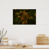 Mouse & Blackberry – Woodland Wildlife Art Poster (Keuken)