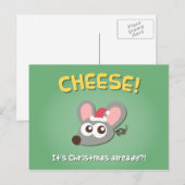 Mouse Cheese's Briefkaart met kerstmis-Humor (Voorkant / Achterkant)