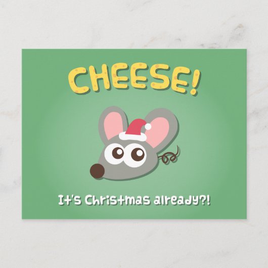 Mouse Cheese's Briefkaart met kerstmis-Humor (Voorkant)