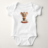 Mouse Christmas Baby Bodysuit (Voorkant)