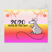 Mouse Comics Lunar Rat Nieuwjaar 2020 Spring GP Uitnodiging Briefkaart (Voorkant)