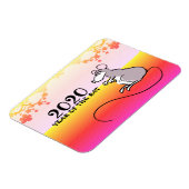 Mouse Comics Lunar Rat nieuwjaar 2020 voorjaarstop Magneet (Linkerzijde)