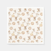 Mouse Cookie Kids Verjaardag Uitnodiging Servet (Voorkant)