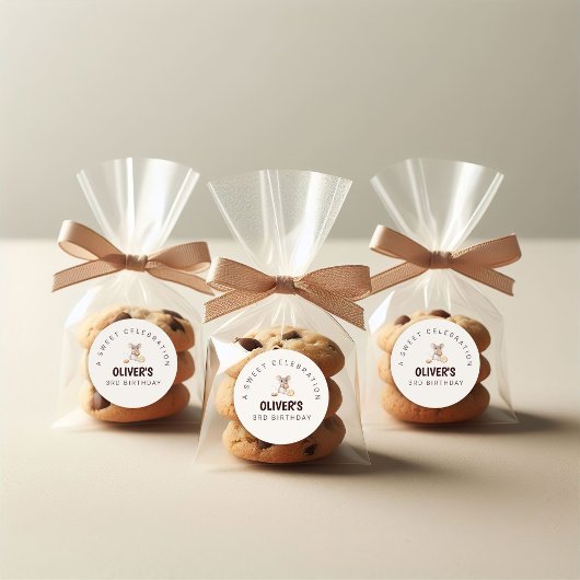 Mouse & Cookie Verjaardag Party Sticker